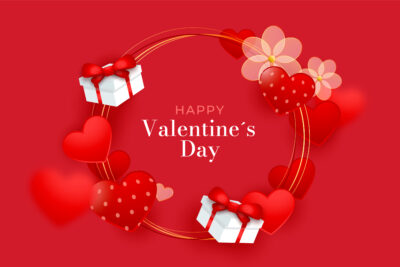 _Happy Valentine's Day Flyer with Gift Fashions