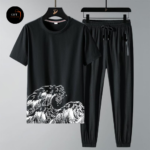 Sportswear Casual O-neck T-shirts + Pants Tracksuit Set