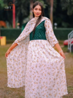 China Georgette Gown Three Piece