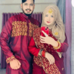 Block Printed Dhupian Silk Couple Set
