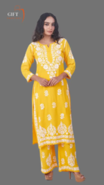 Linen Embroidery Two Piece