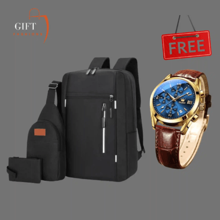 Exclusive 3-in-1 Bag Set with Free Watch!