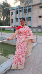 Half silk screen print sharee