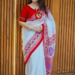 Half Silk Sharee with Blouse Piece
