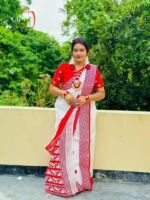 Half Silk Sharee with Blouse Piece