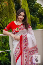 Half Silk Sharee with Blouse Piece