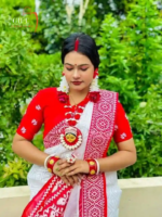 Half Silk Sharee with Blouse Piece