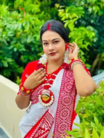 Half Silk Sharee with Blouse Piece