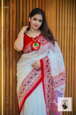 Half Silk Sharee with Blouse Piece