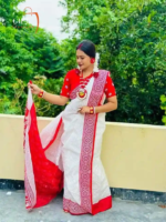 Half Silk Sharee with Blouse Piece