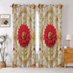 2 Piece 3D Print Premium curtain - Image 2