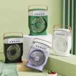 3 In 1 Air Cooling USB Fan with LED Night Light Water Fan - Image 2