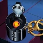 3 in 1 Portable Mini Rechargeable flashlight with lighter key Ring - Image 3