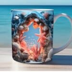 3D Fish In Water Design Mug