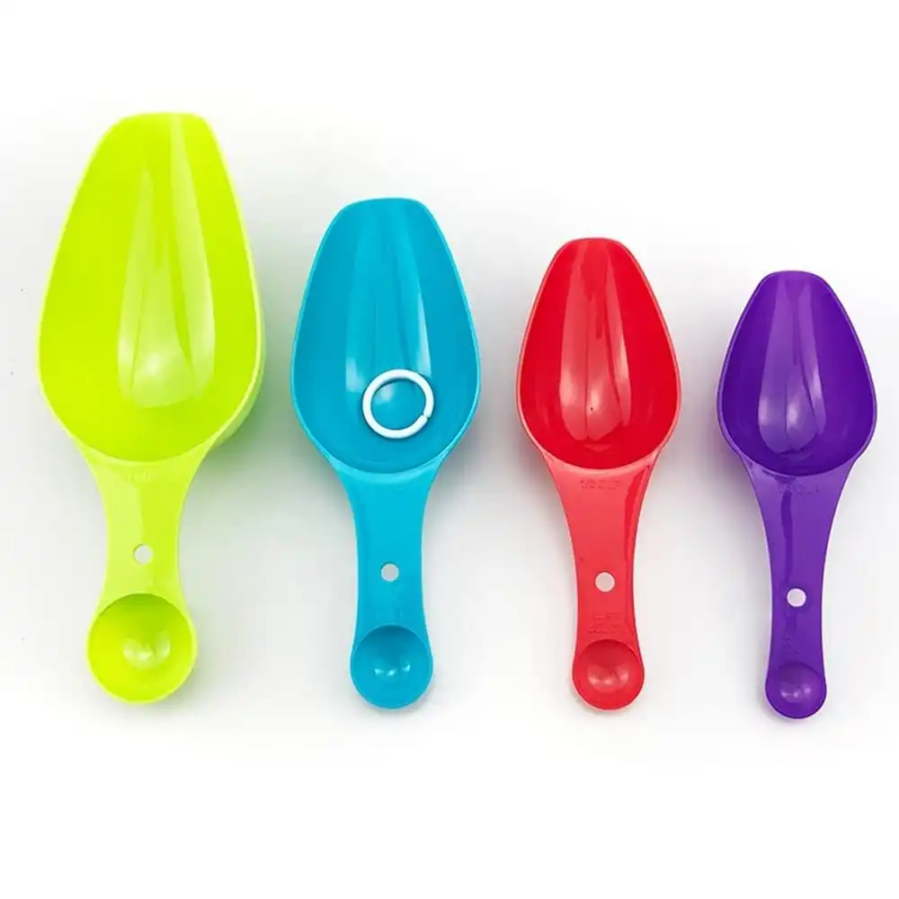 4-Pcs-Plastic-Double-Side-Measuring-Spoon-Set 4 Pcs Plastic Double Side Measuring Spoon Set - Image 1