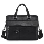 Amsburg Laptop Leather Bag(Black) - Image 2