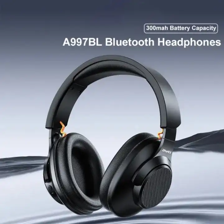 Awei-A997BL-Wireless-Headphones-Bluetooth-Earphones-Foldable-Gaming-Headset-Sport-Headphone-with-Mic-Music-Earbuds-300mAh Awei A997BL Wireless Headphones Bluetooth Earphones Foldable Gaming Headset Sport Headphone with Mic Music Earbuds 300mAh - Image 1