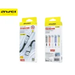 Awei CL-206L Lightning Cable Fast Charging 2.4A USB Data Sync Cord For iPhone ( Multi Color ) - Image 3