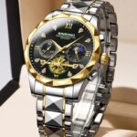 BINBOND B1236 Brand Fashion Tourbillon Dial Quartz Watches Men’s Luxury Stainless Steel - Image 2