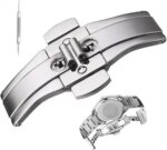Butter  Fly Lock Olievs  Stainless Steel fashionable  Couple watches +1pcs chain cutter+ 2 pcs battery  Silver black - Image 4