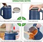 Coffee Grinders Electric Safe and DurableEasy handling,Bean, Herb,Spice Grinder,ButtonsGrinder for kitchenSpice Grinder Electric - Image 4