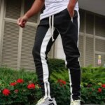 Combo Casual Men's Sweatpant Trouser Black + Yellow + white - Image 3