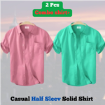Combo Men's Stylish Half Sleev Casual Solid Shirt