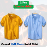 Combo Men's Stylish Half Sleev Casual Solid Shirt