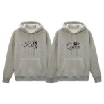 Comfortable Winter (King & Queen-Gray) Couple Hoodie - Image 2