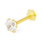 18K Gold Plated Moissanite Adjustable Ring - Image 2