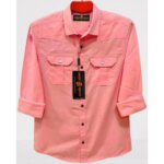 Double Pocket shirt for men( Pink)