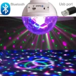 E27 LED Music Crystal Magic Effect Ball Light RGB Lamp Mp3 Bluetooth Music Led Stage Light AC110-240V 6W Disco Dj Stage Light - Image 4