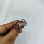 Elegant Pink Tear Drop Ring - Image 3