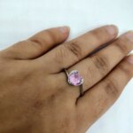 Elegant Pink Tear Drop Ring - Image 7