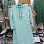 Exclusive Embroidery Cotton Panjabi With premium box - Image 3