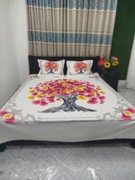 Exclusive King Size Full cotton fabric Panel Bedsheet - Image 2
