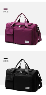 Fashionable Large Capacity Travel & Gym Bag - Black - Image 7