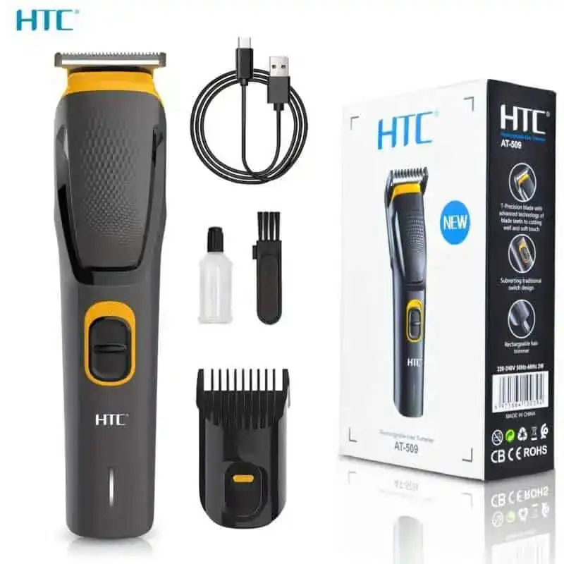 HTC-AT-509-Rechargeable-Mens-Beard-Trimmer HTC AT-509 Rechargeable Men’s Beard Trimmer - Image 1