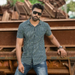 Half Sleeve Stretch Casual Shirt (Navy) - Image 3