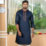 Indian Cotton Gorgeous Karchupi Panjabi - Image 2