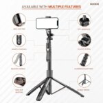 {K-28}Long Video Stand Cum Selfie Stick Tripod with Remote - 360° Rotation Phone Stand with Wireless Remote Control, with light - Image 5