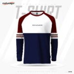 Men's Contrast Design T-Shirt- Navy - Image 2