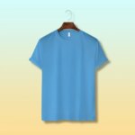 Men's Premium Solid T-Shirt- Sky - Image 2