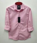 Men's Solid Colour Color Shirt (Lite pink) - Image 3