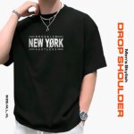 Men's Stylish Drop Shoulder- Black - Image 2