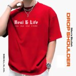 Men's Stylish Drop Shoulder- Red