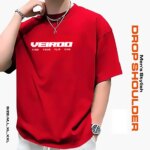 Men's Stylish Drop Shoulder- Red - Image 2