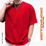 Men's Stylish Drop Shoulder-Red - Image 2