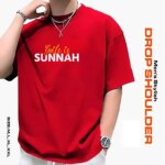 Men's Stylish Drop Shoulder- Red - Image 2