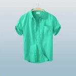 Men's Stylish Half Sleev Casual Solid Shirt ( Paste)